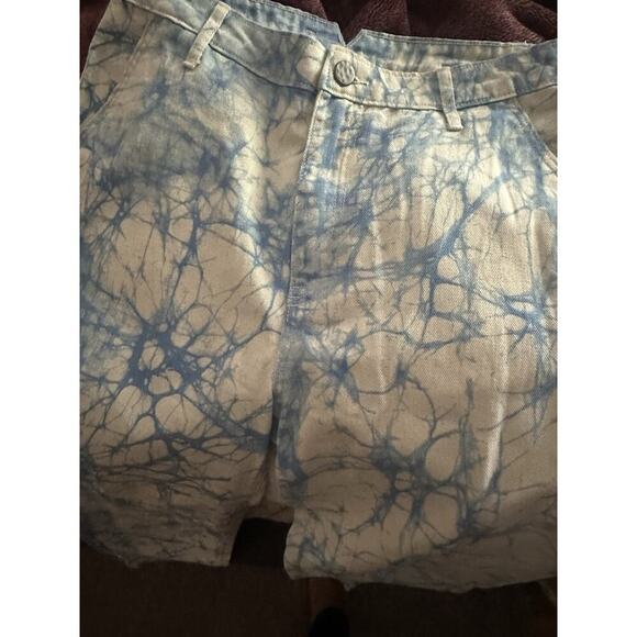 Rachel Comey Target Jeans Womens 6 Acid Wash Adjustable Belt Mom White Blue * - Picture 6 of 6